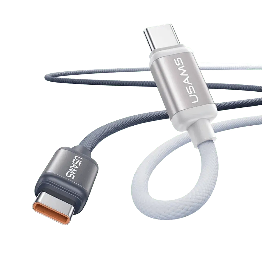 cable de datos usb c a usb c bicolor pd 60w 1.2m usams cable de datos usb c a usb c bicolor pd 60w 1.2m usams